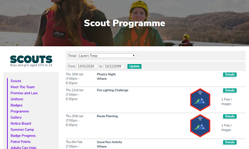 Scout Group Websites